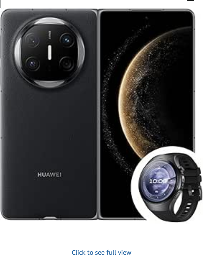 Smartphone, HUAWEI Mate X6, 12GB+512GB, Ultra Slim and Durable, Ultra Chrome Camera, Innovative Multi-Tasking, HUAWEI X-True Display, Black