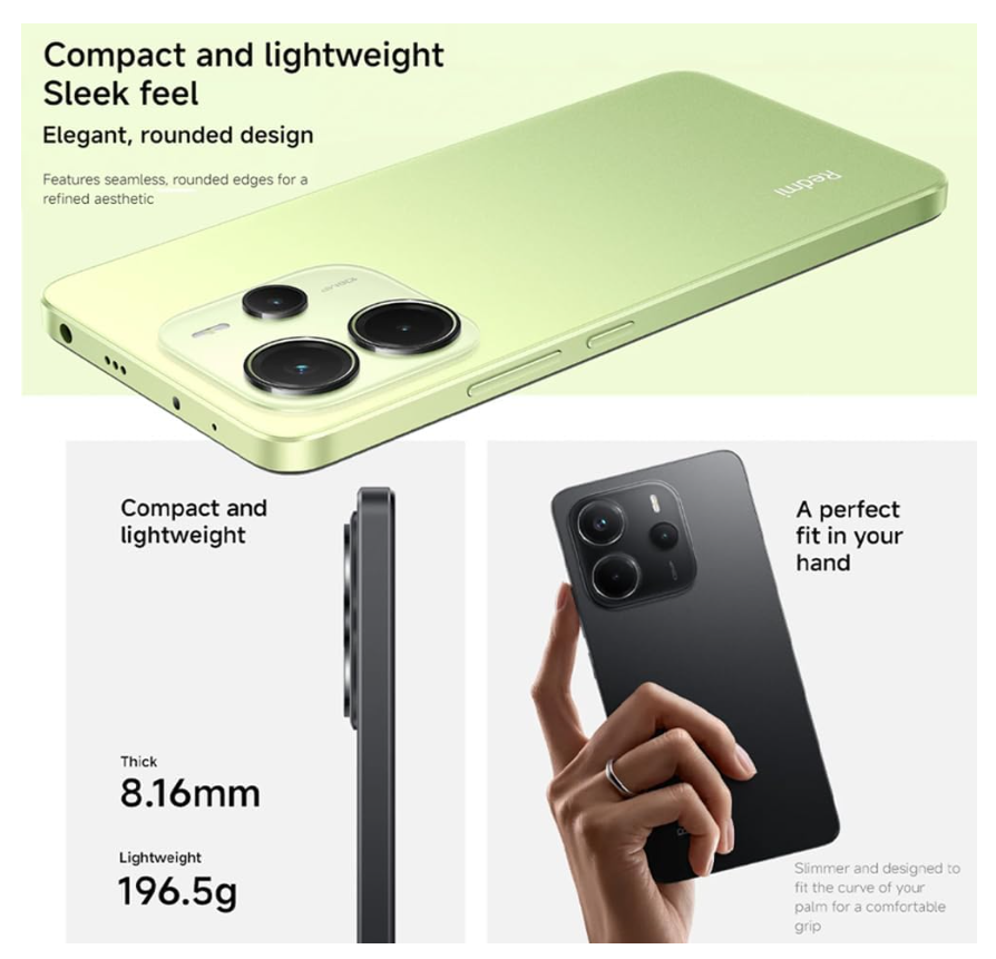 Xiaomi Redmi Note 14 8GB + 256GB Global Edition Smartphone 6.67 Inch AMOLED Screen 120Hz 50MP 5110mAh 45W Fast Charge Blue - Image 4