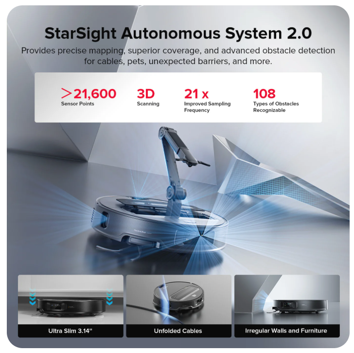 Roborock Saros Z70Robot Vacuum withOmniGrip" MechanicalArm - Image 4