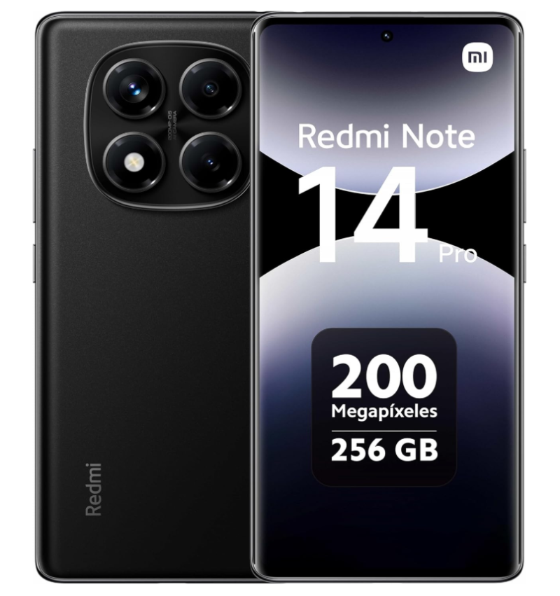 Xiaomi Redmi Note 14 Pro 8 GB RAM 256 GB 6.67 Inch Rhythm Eye Protection Fingerprint Unlock 50 Million Pixels/Dual Card Dual Standby/NFC, 45 W, Wired Fast Charging, Midnight Black