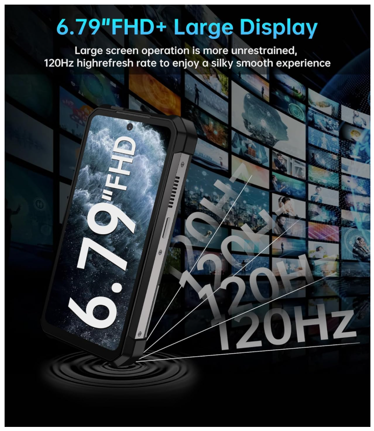 8849 Tank 3 Pro Rugged Smartphone 2024, 23800mAh Rugged Projector Phone 97dB Loud Speaker, 36GB+512GB Dual Sim 5G Android 14 Unlocked Mobile Cell Phones 6.79" Big Screen, Camping Light/2TB Expand/OTG - Image 6