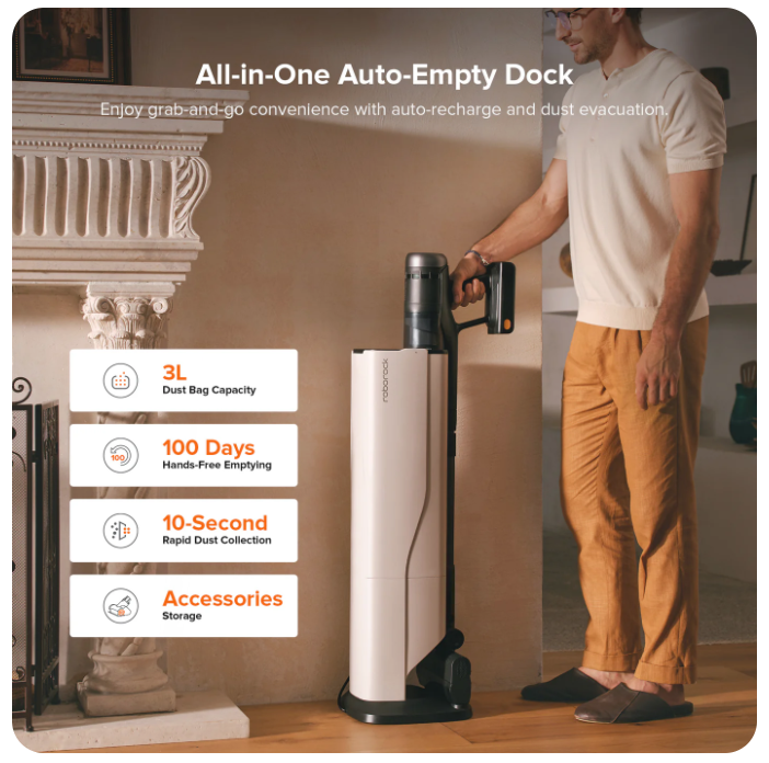 Roborock H60 Hub UltraCordless Stick VacuumCleaner - Image 5