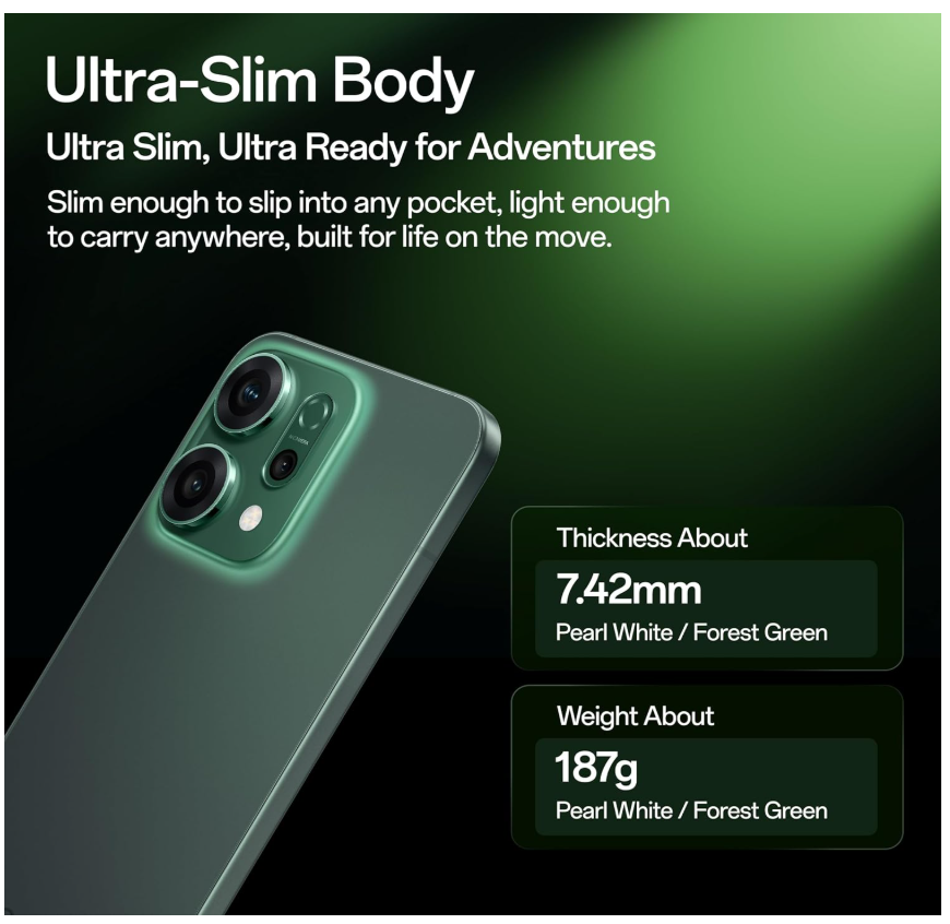 OPPO Reno14 5G (Forest Green, 12GB RAM, 512GB Storage) with No Cost EMI/Additional Exchange Offers - Image 5