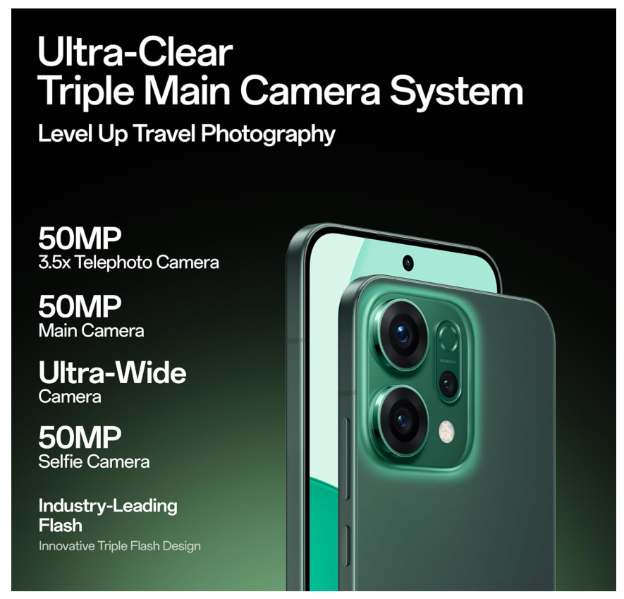 OPPO Reno14 5G (Forest Green, 12GB RAM, 512GB Storage) with No Cost EMI/Additional Exchange Offers - Image 3