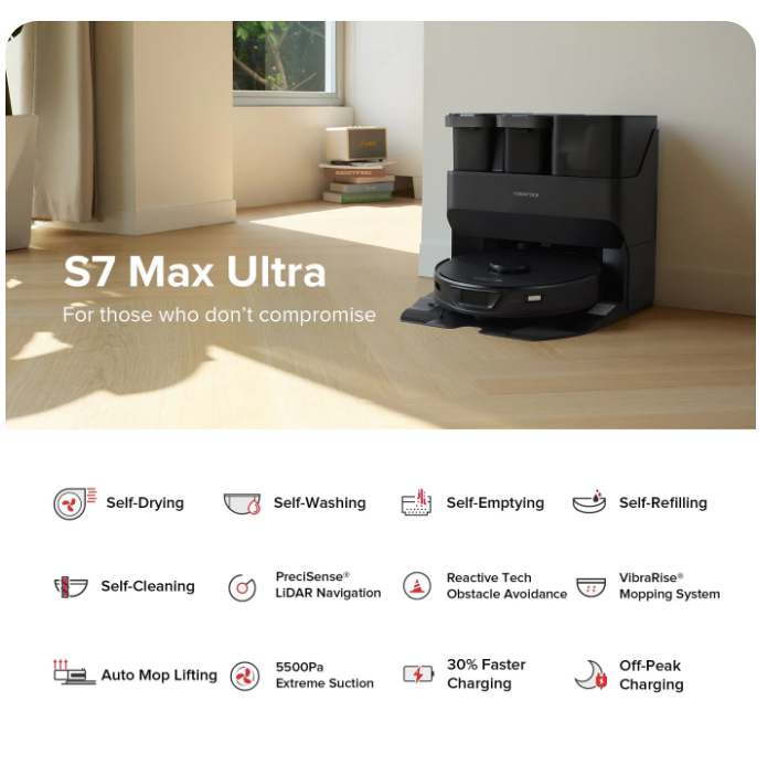 Roborock S7 Max UltraRobot Vacuum withRockDock® Ultra - Image 5