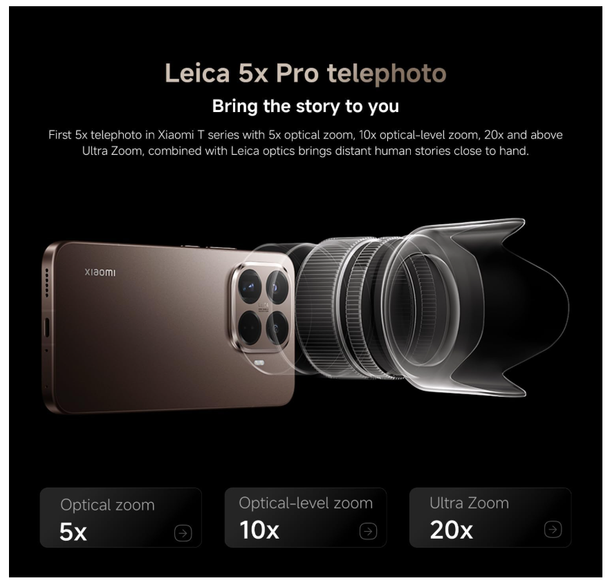 XIAOMI 15T Pro, Smartphone 12+512GB, 6.83" 144Hz Eye-Care Display, MediaTek Dimensity 9400+, 50MP Leica 5X Pro Telephoto, 5500mAh, Mocha Brown, Charger Not Included,2-Years Warranty - Image 4