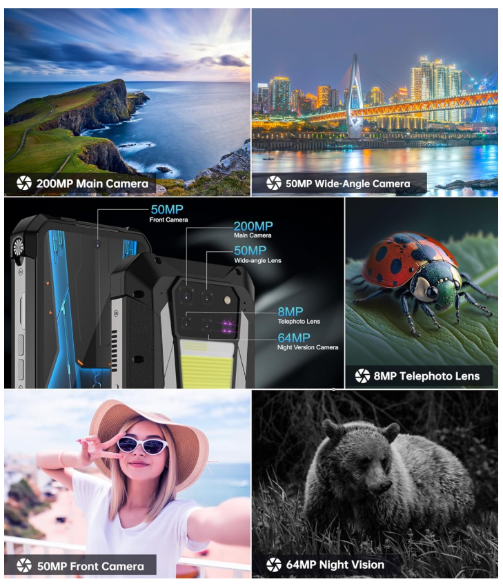 8849 Tank 3 Pro Rugged Smartphone 2024, 23800mAh Rugged Projector Phone 97dB Loud Speaker, 36GB+512GB Dual Sim 5G Android 14 Unlocked Mobile Cell Phones 6.79" Big Screen, Camping Light/2TB Expand/OTG - Image 2