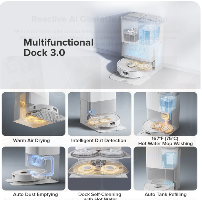 Roborock Qrevo EdgeRobot Vacuum withMultifunctional Dock 3.0(Upgraded from QrevoMaster) - Image 9