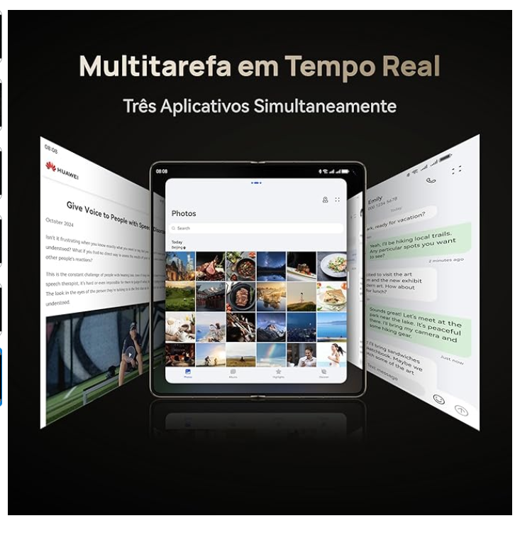 Smartphone, HUAWEI Mate X6, 12GB+512GB, Ultra Slim and Durable, Ultra Chrome Camera, Innovative Multi-Tasking, HUAWEI X-True Display, Black - Image 5