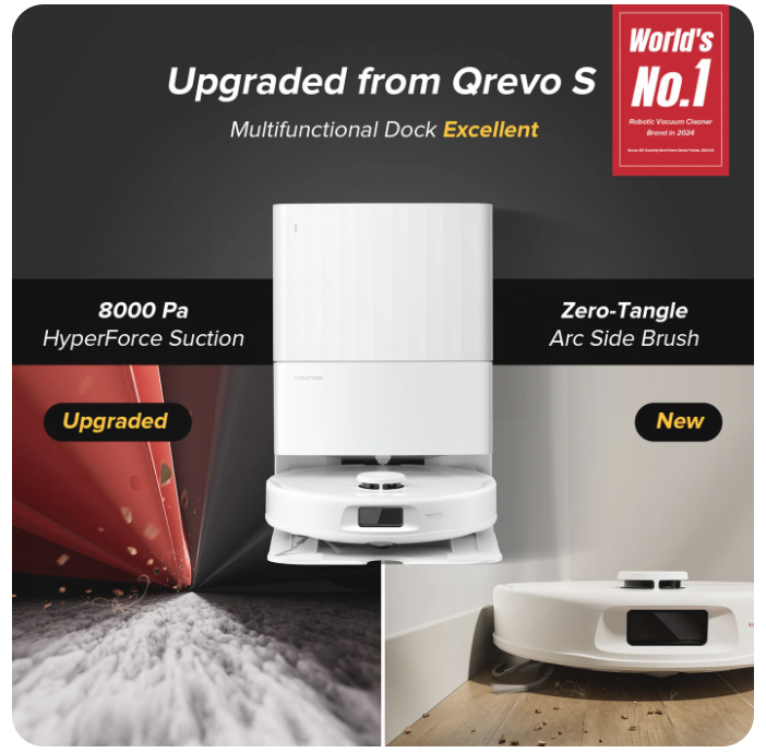 Roborock QV 35A RobotVacuum withMultifunctional Dock(Upgraded from Qrevo S) - Image 5