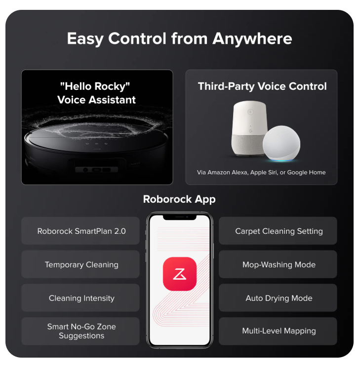 Roborock Saros 10Robot Vacuum withRefill & DrainageSystem - Image 4