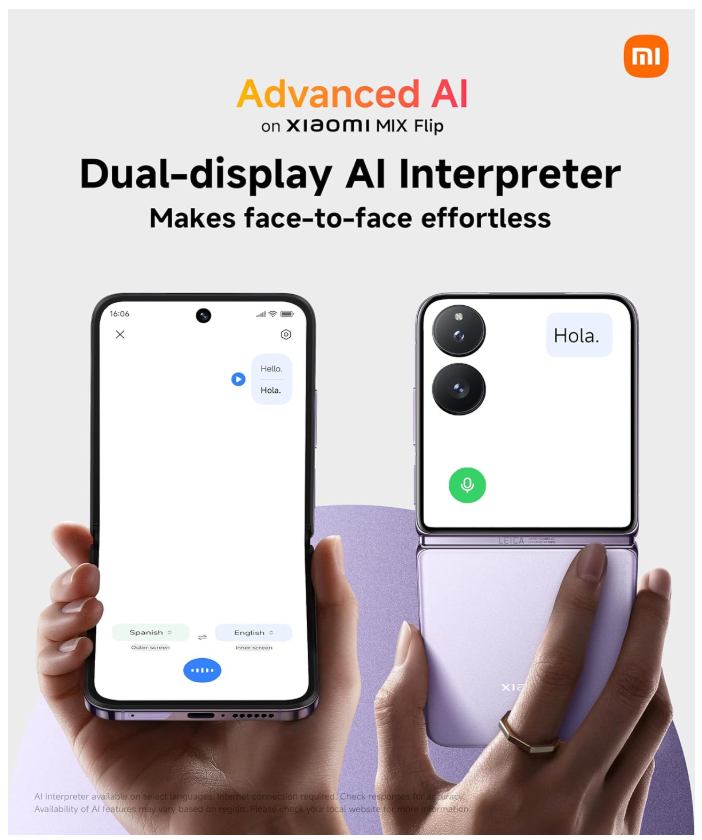 Xiaomi Mix Flip 6.86" Inner Display 4.01" Outer Display Snapdragon® 8 Gen 3 Leica Summilux Lens 67W HyperCharge 3.3GHz 12GB 512GB Purple (UK Version + 2 Years Warranty) - Image 5