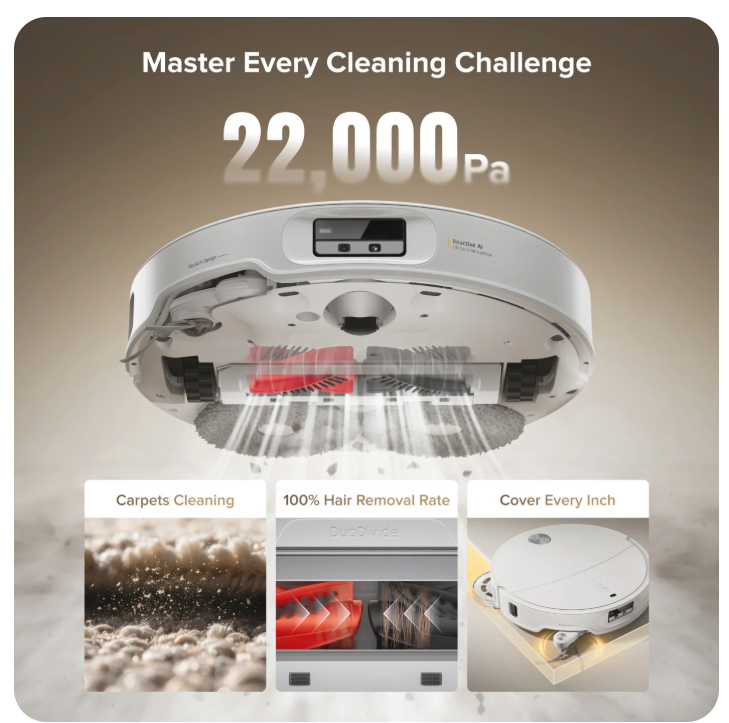 Roborock Qrevo CurvXRobot Vacuum withMultifunctionalDock 3.0Thermo+ - Image 2