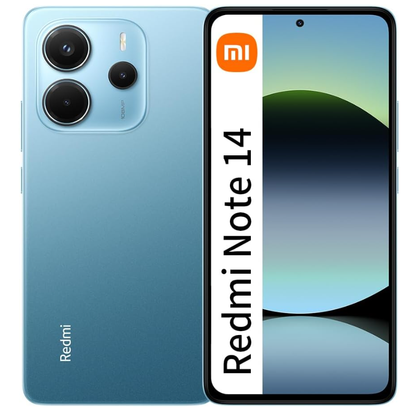 Xiaomi Redmi Note 14 8GB + 256GB Global Edition Smartphone 6.67 Inch AMOLED Screen 120Hz 50MP 5110mAh 45W Fast Charge Blue